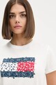 Βαμβακερό μπλουζάκι Tommy Jeans λευκό DW0DW20897