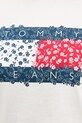 Βαμβακερό μπλουζάκι Tommy Jeans DW0DW20897 λευκό