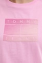 Tommy Jeans pamut póló rózsaszín DW0DW20905