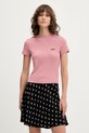 Футболка Tommy Jeans slim розовый DW0DW20910