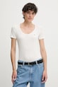 Tommy Jeans t-shirt z elastanem biały DW0DW20916