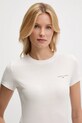 Ruházat Tommy Jeans pamut póló DW0DW21164 bézs
