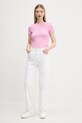 Tommy Jeans t-shirt DW0DW21402 różowy AW25