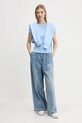 Tommy Jeans tricou DW0DW21402 albastru AW25