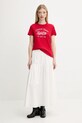 Tommy Jeans t-shirt DW0DW21404 czerwony AW25
