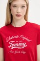 Tommy Jeans t-shirt rosso DW0DW21404