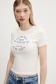 Tommy Jeans t-shirt beżowy DW0DW21421