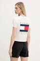 Odzież Tommy Jeans t-shirt bawełniany DW0DW21423 beżowy
