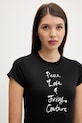 Tričko Juicy Couture PEACE LOVE AND JUICY HILTON T-SHIRT černá JCNCT225458