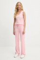 Juicy Couture top CALIFREAKINFORNIA RIB VEST JCNLV225459 rózsaszín AW25