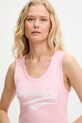 Juicy Couture top CALIFREAKINFORNIA RIB VEST rózsaszín JCNLV225459
