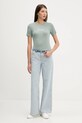 Juicy Couture t-shirt SHEER FITTED TEE JCWCT225301 zöld AW25