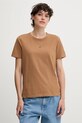 Tommy Hilfiger t-shirt bawełniany bawełna brązowy WW0WW45626