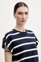 Bavlnené tričko Tommy Hilfiger tmavomodrá WW0WW45628