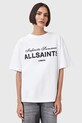 Памучна тениска AllSaints AVRI свободна бял W095JC