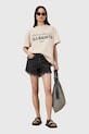 Бавовняна футболка AllSaints AVRI W095JC бежевий