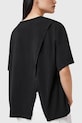 Oblačila Bombažna kratka majica AllSaints AVRI W095JC črna