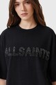 AllSaints t-shirt bawełniany AMELIE W123JC czarny AW25