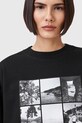 AllSaints t-shirt bawełniany FILM W164JC czarny AW25