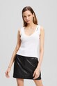 Βαμβακερό τοπ Karl Lagerfeld slim λευκό A3W17005