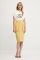 Karl Lagerfeld tricou din bumbac A3W17014 bej AW25
