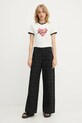 Karl Lagerfeld t-shirt bawełniany A3W17015 beżowy AW25