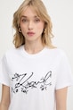 Хлопковая футболка Karl Lagerfeld белый A3W17018