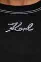 Karl Lagerfeld pamut póló A3W17019 fekete