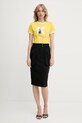 Karl Lagerfeld tricou din bumbac KL X DISNEY A3W17089 galben AW25