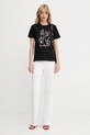 Karl Lagerfeld pamut póló A3W17099 fekete AW25