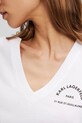 Îmbrăcăminte Karl Lagerfeld tricou din bumbac A3W17104 alb