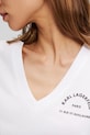 Odzież Karl Lagerfeld t-shirt bawełniany A3W17104 biały