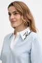 Βαμβακερό μπλουζάκι Karl Lagerfeld μπλε A3W17113