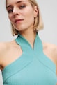 Oblečenie Top Karl Lagerfeld A3W18028 tyrkysová