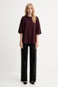 Gestuz t-shirt 10910545 burgundia AW25