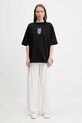 Calvin Klein Jeans tricou din bumbac LV047C818G negru AW25