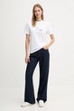 Calvin Klein Jeans t-shirt bawełniany LV047C855G biały AW25