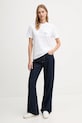 Calvin Klein Jeans t-shirt bawełniany LV047C855G biały AW25