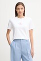 Бавовняна футболка Calvin Klein Jeans бавовна білий LV047C856G