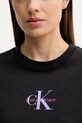 Bombažna kratka majica Calvin Klein Jeans črna LV047C856G