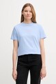 Хлопковая футболка Calvin Klein Jeans хлопок фиолетовой LV047C863G