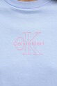 Хлопковая футболка Calvin Klein Jeans фиолетовой LV047C863G