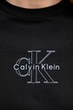 Βαμβακερό μπλουζάκι Calvin Klein Jeans μαύρο LV047C863G