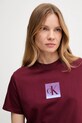 Odzież Calvin Klein Jeans t-shirt bawełniany LV047C864G bordowy