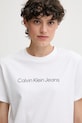 Ruházat Calvin Klein Jeans pamut póló LV047C912G fehér