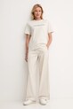 Βαμβακερό μπλουζάκι Calvin Klein Jeans LV047C912G μπεζ NC25