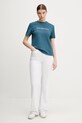 Calvin Klein Jeans t-shirt bawełniany LV047C912G turkusowy AW25
