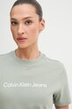 Calvin Klein Jeans t-shirt damski bawełniany zielony LV047C912G