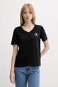 Бавовняна футболка Calvin Klein Jeans 2-pack LV047C906G чорний AW25