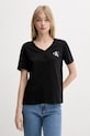 Bavlnené tričko Calvin Klein Jeans 2-pak LV047C906G čierna AW25